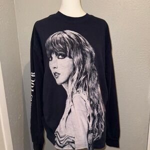 Taylor Swift Eras Tour Long‎ Sleeve T-Shirt Navy Medium